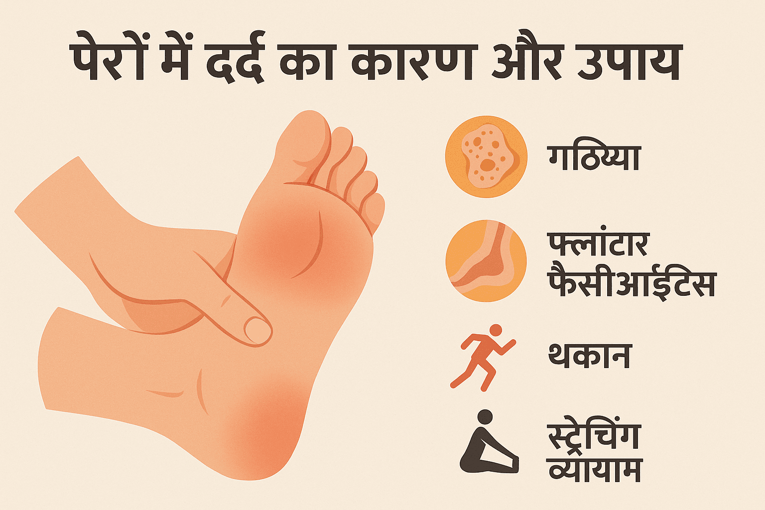 पैरों में दर्द का कारण और उपाय